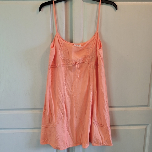 La Perla Joelle Peach Mini Slip Dress - Picture 1 of 8
